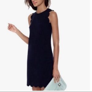J. Crew black dress with scallop detail